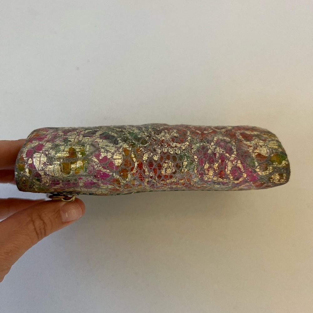 HOBO Lacy Leather Wallet in Rainbow Cheetah - Picture 6 of 14